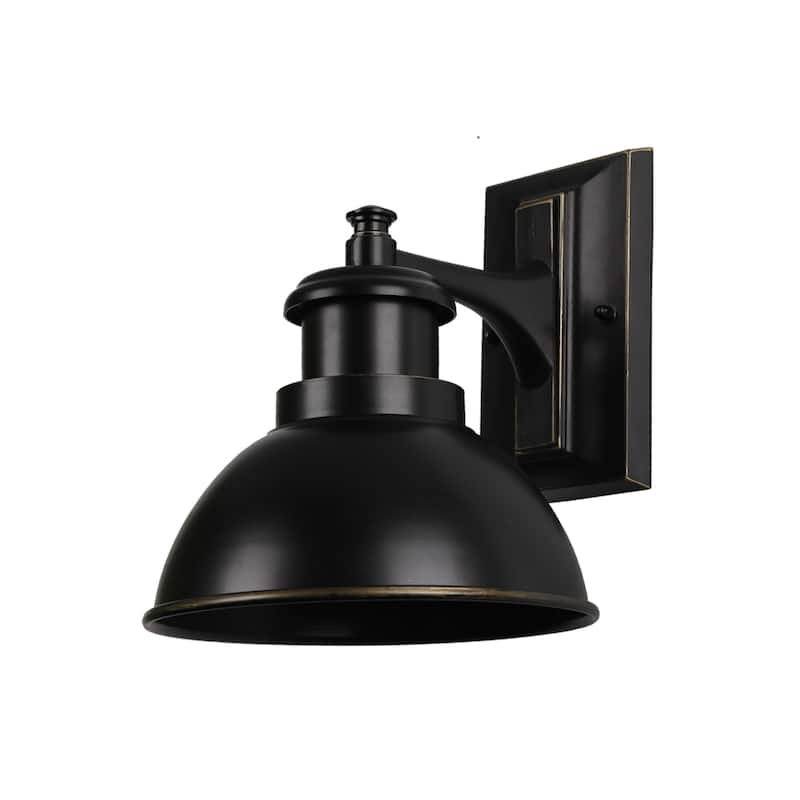 AA Warehousing 1 Light Outdoor Wall Mounted Light In Imperial Black Finish
