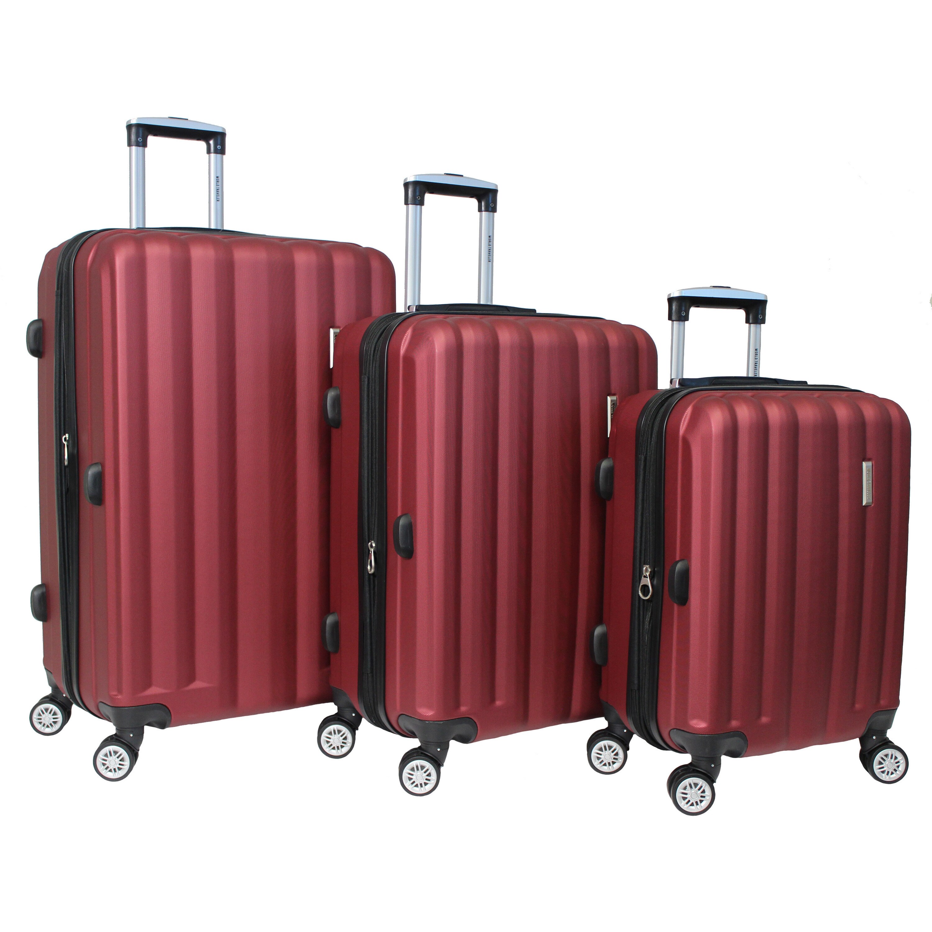 Shop World Traveler 3piece Lightweight Hardsided Spinner Luggage Set