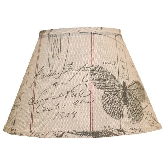 Somette Antique Ledger Fossil 8 inch Empire Lamp Shade with Regular Clip