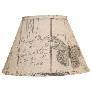 Somette Antique Ledger Fossil 8 inch Empire Lamp Shade with Regular Clip