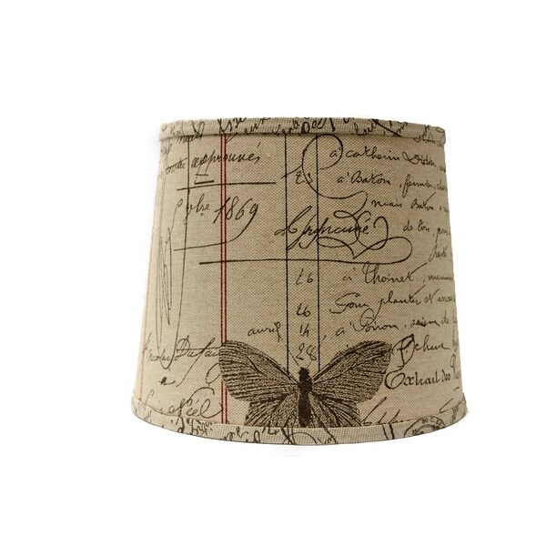 Somette Antique Ledger Fossil 12 inch Drum Lamp Shade with Washer