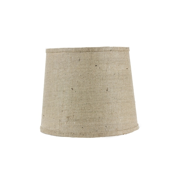 Somette Natural Burlap 10 inch Drum Lamp Shade with Washer