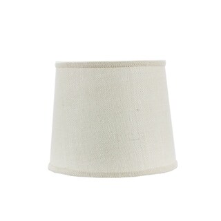 Somette White Burlap 18 inch Drum Lamp Shade with Washer - Bed Bath ...
