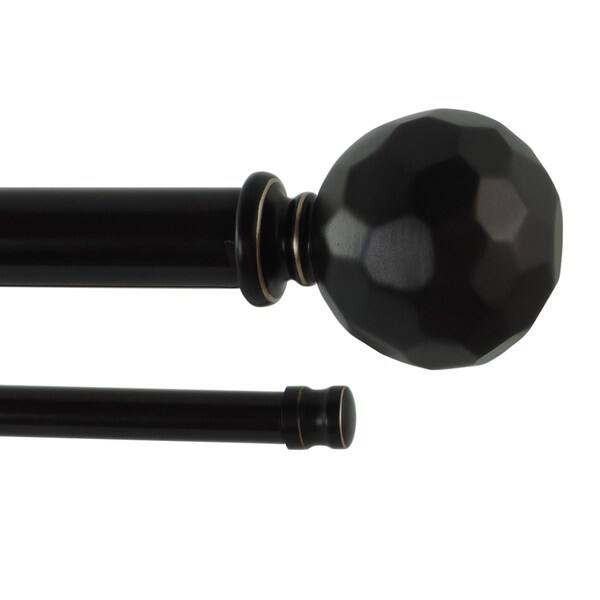 Shop Olivia Adjustable Double Curtain Rod With Decorative Round