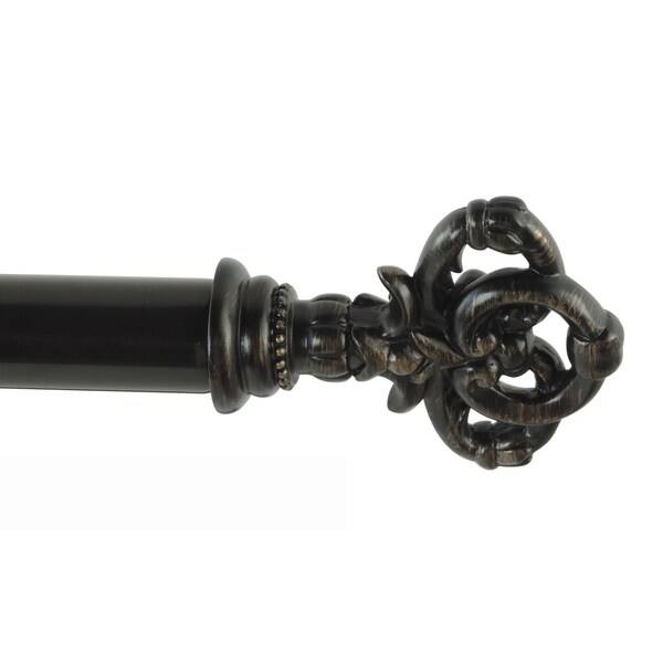 Shop Ballinger Adjustable Single Curtain Rod With Decorative