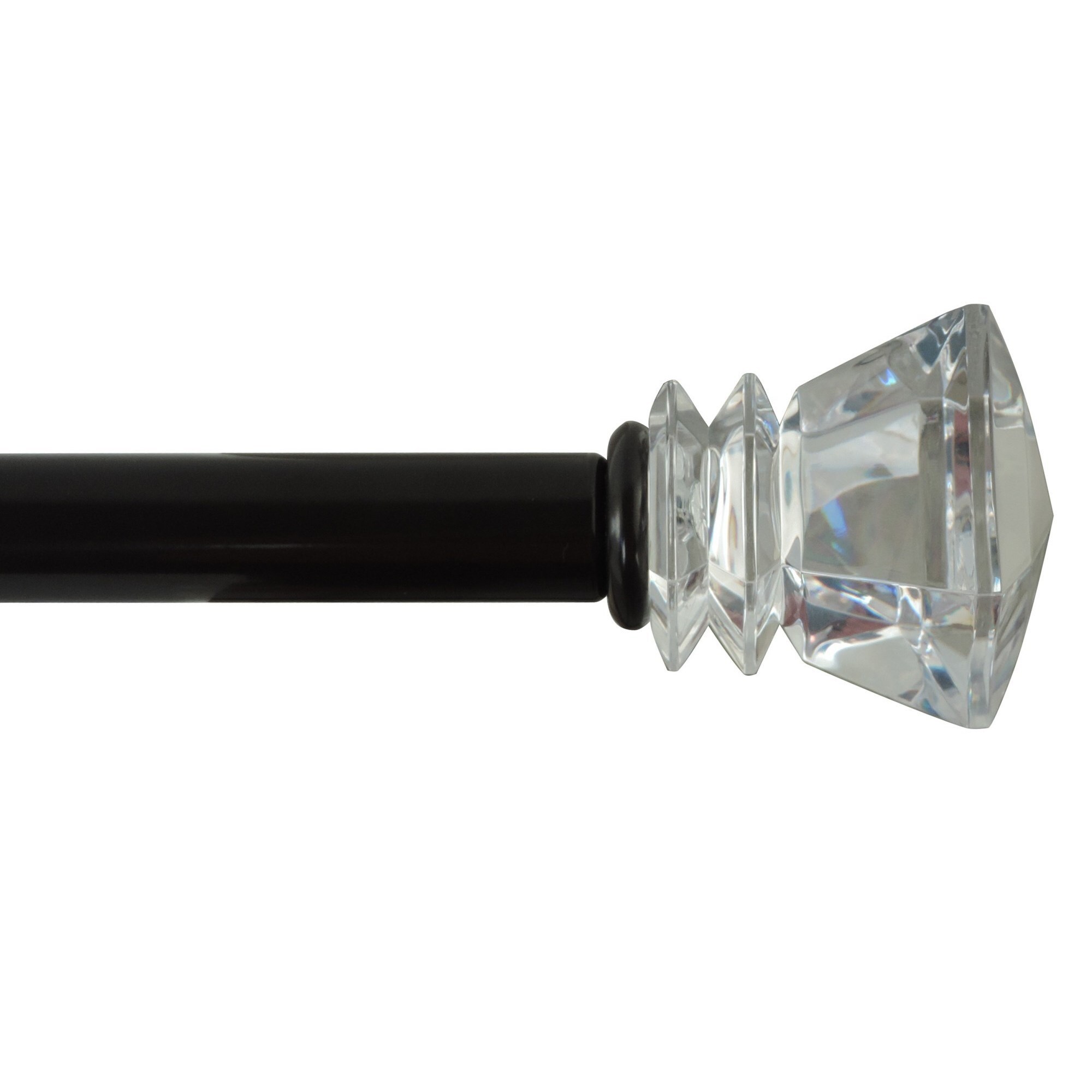 Shop Williamsburge Single Curtain Rod With Crystal Look Finials