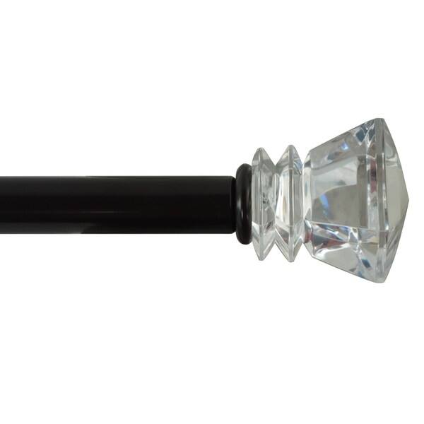 Shop Williamsburge Single Curtain Rod With Crystal Look Finials