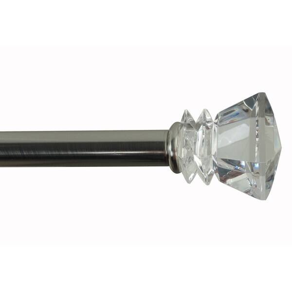 Shop Williamsburge Single Curtain Rod With Crystal Look Finials