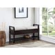 preview thumbnail 1 of 3, Copper Grove Jessup Espresso Storage Shoe Bench