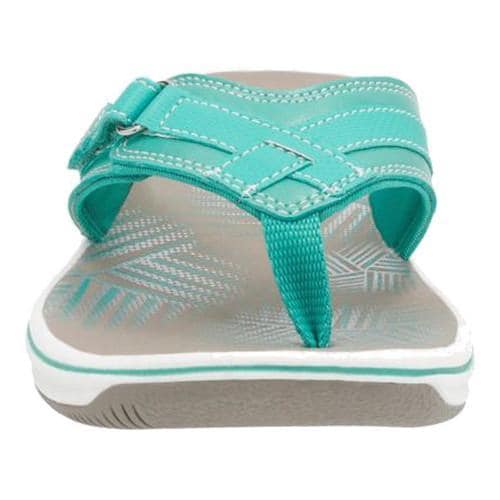 turquoise wedge flip flops