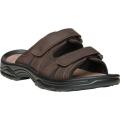 Men's Propet Vero Adjustable Strap Slide Brown Full Grain Leather