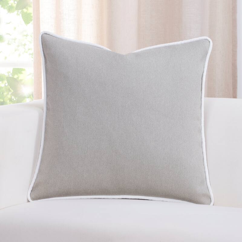 Revolution Plus Everlast Stain-resistant Throw Pillow with Piping - Beige - 16 x 16 - Solid Color
