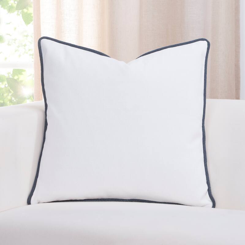 Revolution Plus Everlast Stain-resistant Throw Pillow with Piping - White - 20 x 20 - Solid Color
