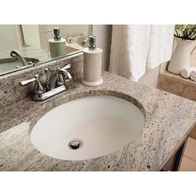 17-1/2-inch European Style Oval Shape Porcelain Ceramic Bathroom Undermount Sink