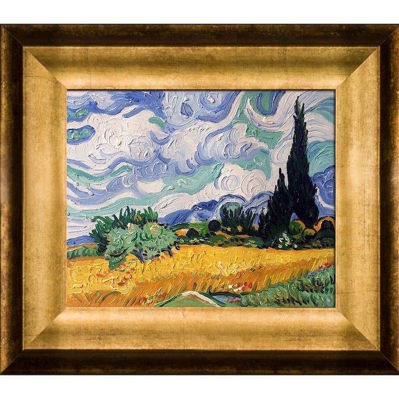 La Pastiche Vincent Van Gogh Wheat Field with Cypresses Oil Reproduction