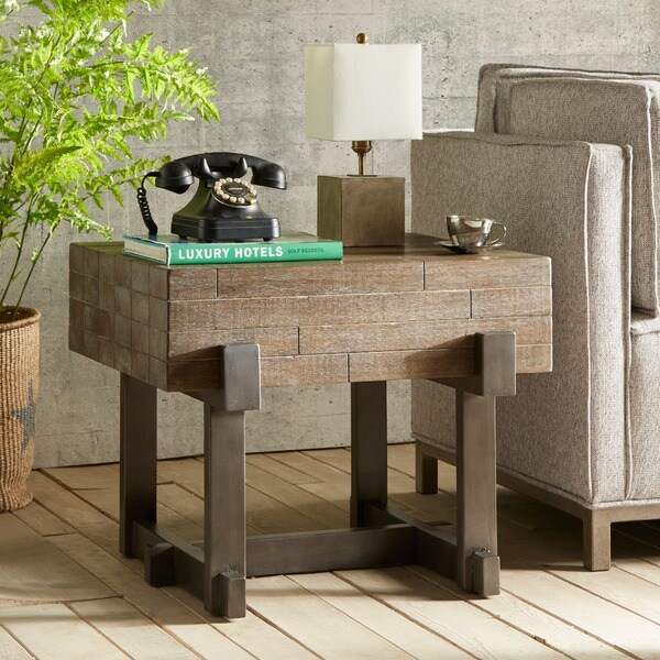 Shop INK+IVY Timber Reclaimed Brown/ Gun Metal End Table Free
