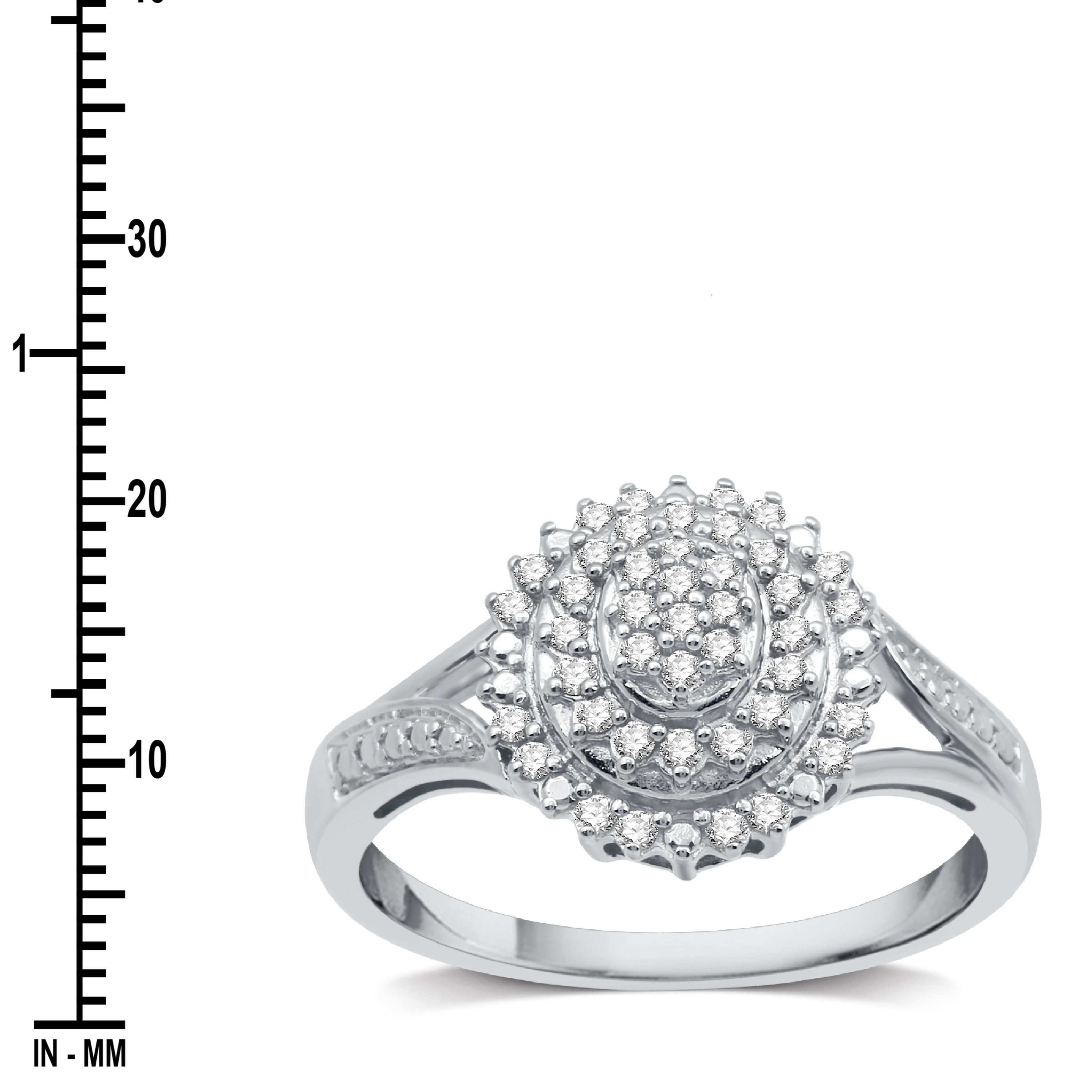 CloseoutWarehouse Sterling Silver Twin Flame Design Ring