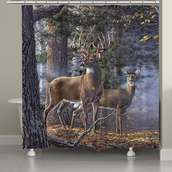 slide 2 of 4, Deer Time 71" x 72" Shower Curtain - 75GSM