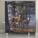 preview thumbnail 1 of 2, Deer Time 71" x 72" Shower Curtain - 75GSM