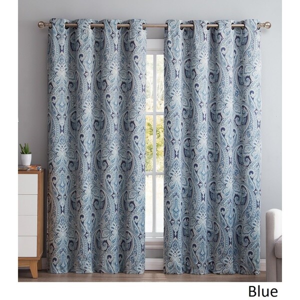 Set Of 2 50 W X 63 L Neutral Hlc Me Paris Paisley Print Damask