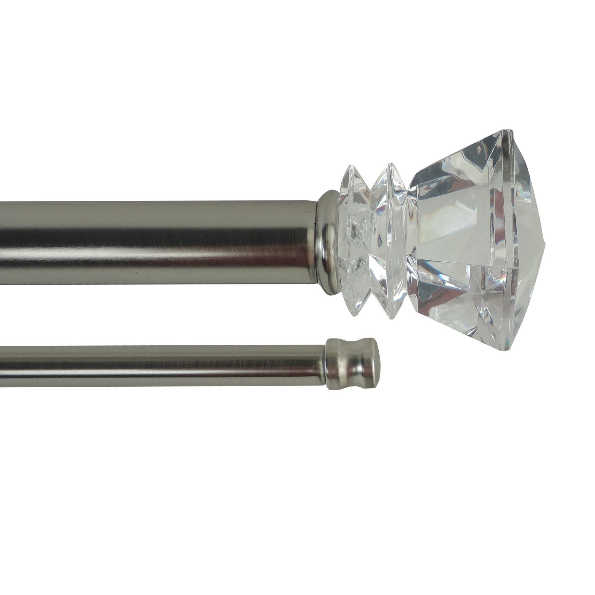 Shop Williamsburge Adjustable Double Curtain Rod With Crystal Look