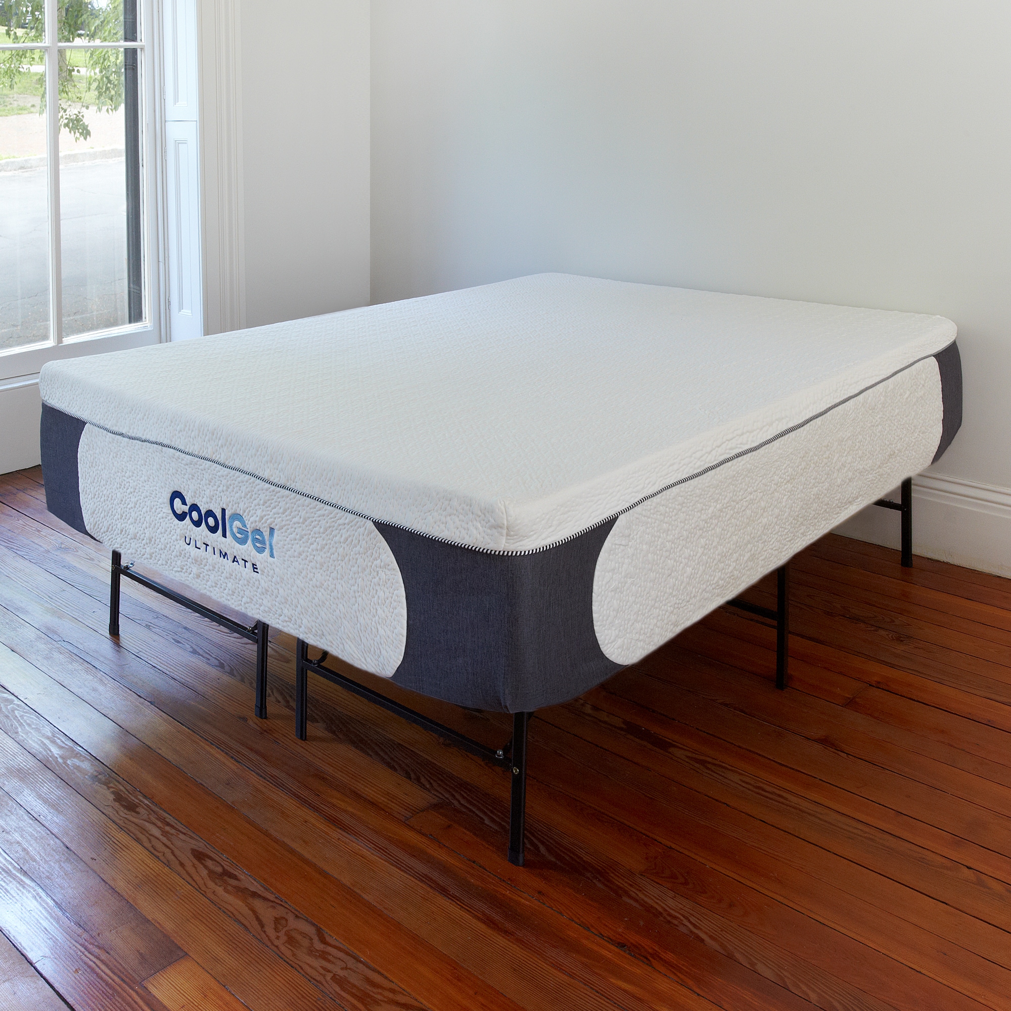 Classic Brands Milan Cool Gel Memory Foam 14-inch Queen-size Mattress &  Frame Set with 2 Pillows - Bed Bath & Beyond - 16603204