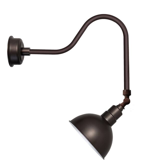 10" Blackspot LED Sign Light with Sleek Arm in Mahogany Bronze