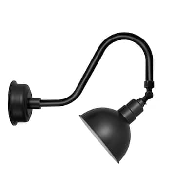 12" Blackspot LED Sign Light with Rustic Arm in Matte Black