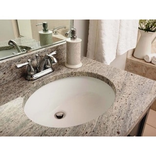 19-3/8-inch European Style Oval Shape Porcelain Ceramic Bathroom Undermount Sink
