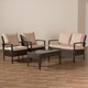 Shop Contemporary 4-Piece Brown Wicker Outdoor Patio Set ... Shop Contemporary 4-Piece Brown Wicker Outdoor Patio Set ... on Safavieh Outdoor Living Granton 5 Pc Living Set id=67407