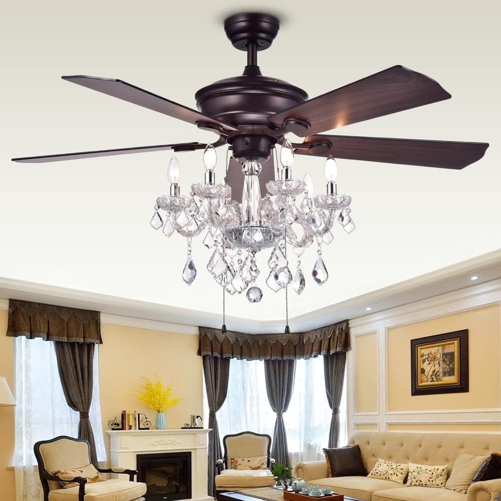 Warehouse of Tiffany Havorand 5-blade Ceiling Fan - Brown