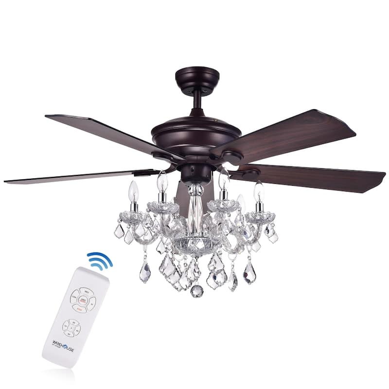 Warehouse of Tiffany Havorand 5-blade Ceiling Fan - Brown