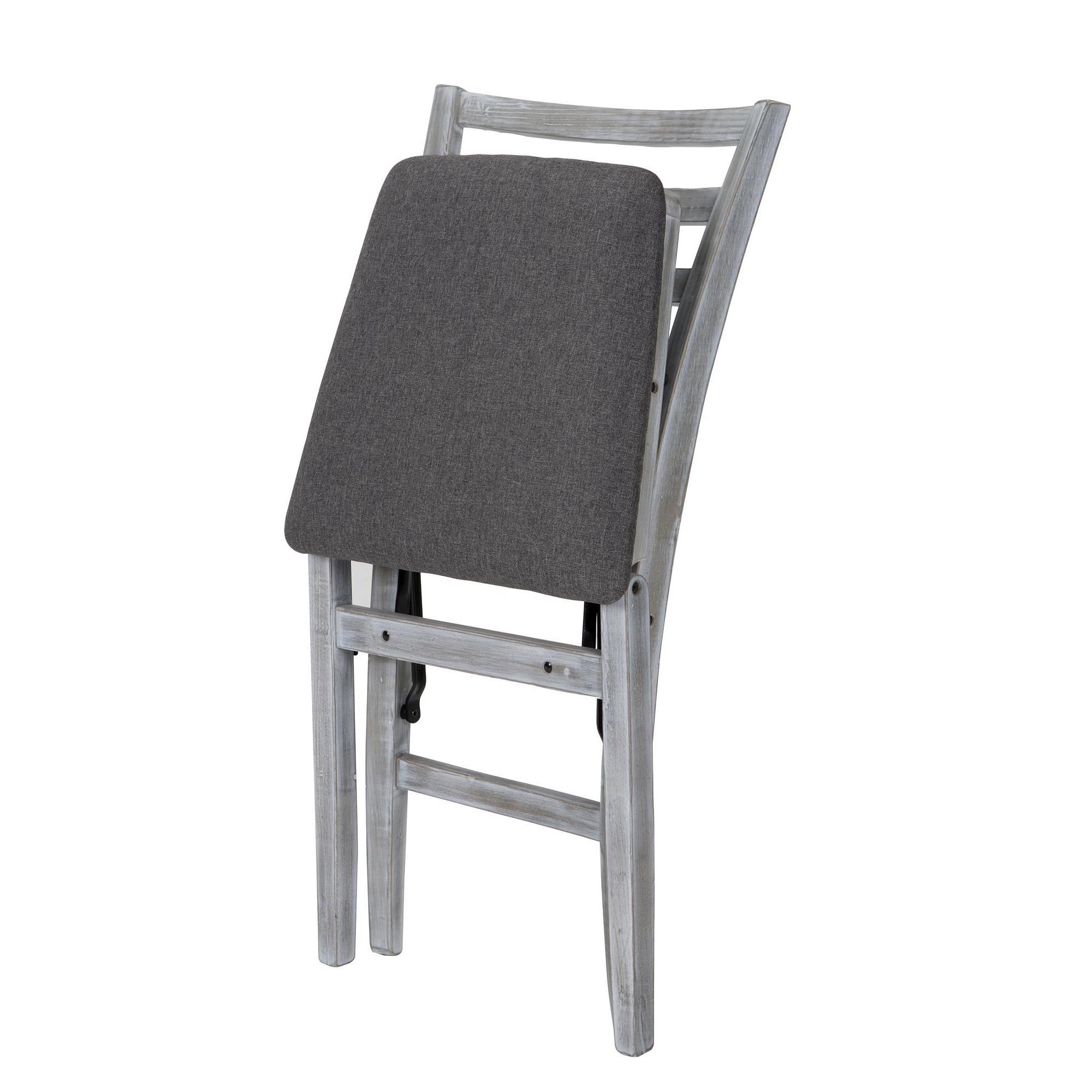 grey wood folding chairs