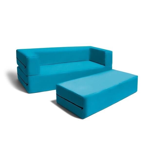 Shop Jaxx Big Kids Convertible Sleeper Sofa Ottoman Set Free