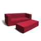 preview thumbnail 19 of 23, Jaxx Big Kids Convertible Sleeper Sofa & Ottoman Set Red
