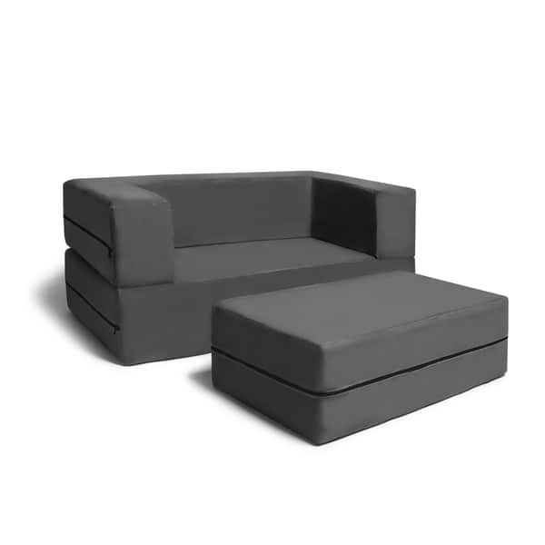 Shop Jaxx Big Kids Convertible Sleeper Loveseat Ottoman Free