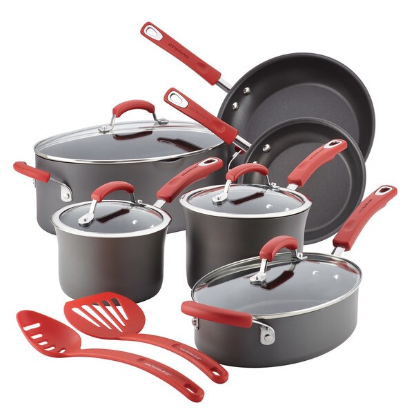 Rachael Ray Hard-Anodized Nonstick 12-Piece Cookware Set