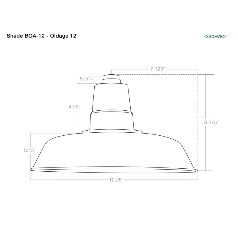 12" Oldage LED Barn Light with Sleek Arm in Black