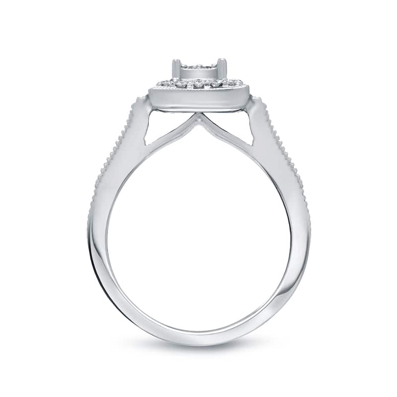 14k Gold 1/4ct TDW Diamond Cluster Engagement Ring by Auriya