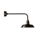 12" Oldage LED Barn Light with Traditional Arm in Mahogany Bronze