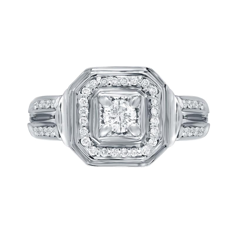 14k Gold 2/5ct TDW Round Diamond Engagement Ring by Auriya