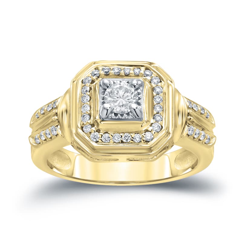 14k Gold 2/5ct TDW Round Diamond Engagement Ring by Auriya