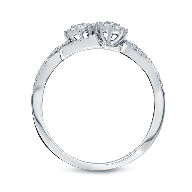 10k Gold 1/2ct TDW Round Diamond Engagement Ring by Auriya