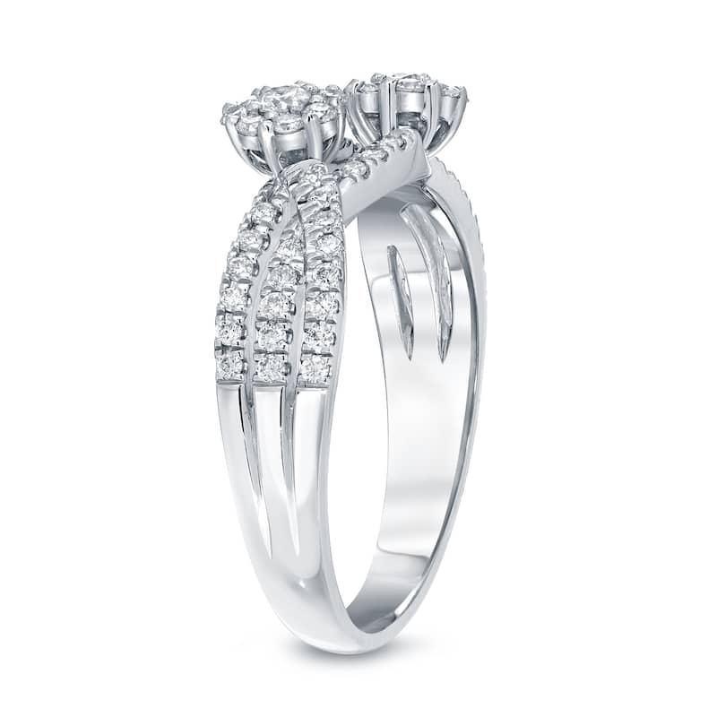 10k Gold 1/2ct TDW Round Diamond Engagement Ring by Auriya
