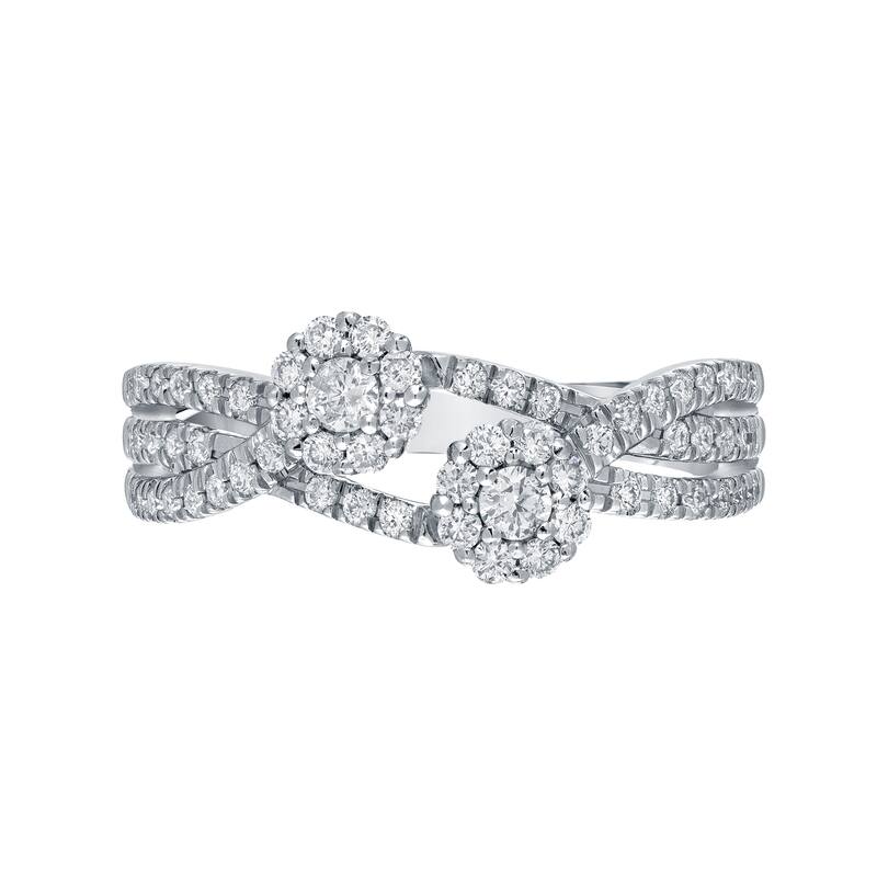 10k Gold 1/2ct TDW Round Diamond Engagement Ring by Auriya