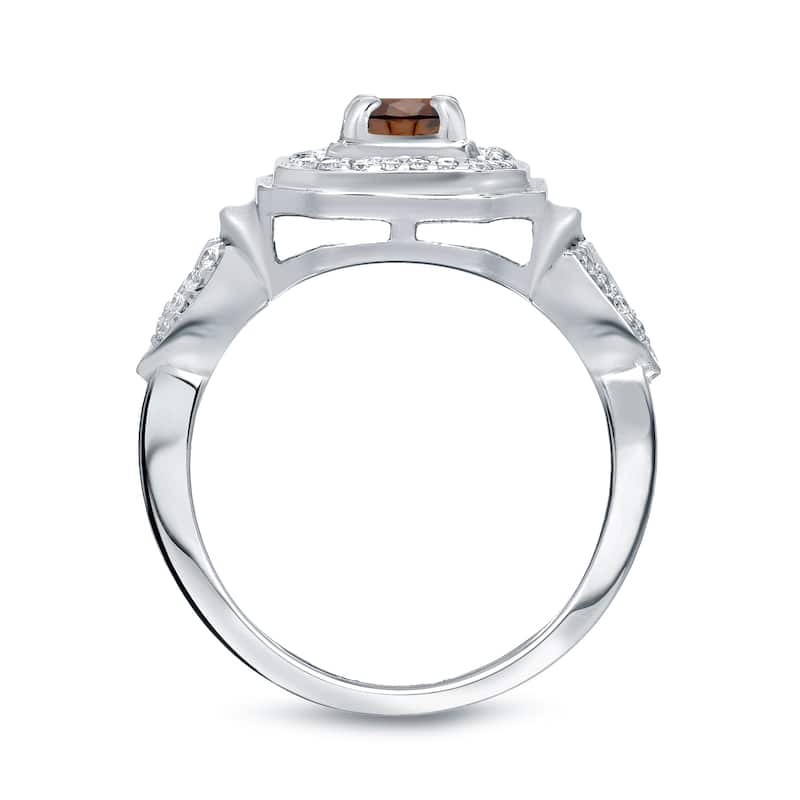 14k Gold Round 2/5ct TDW Brown Diamond Engagement Ring (H-I, I1-I2)