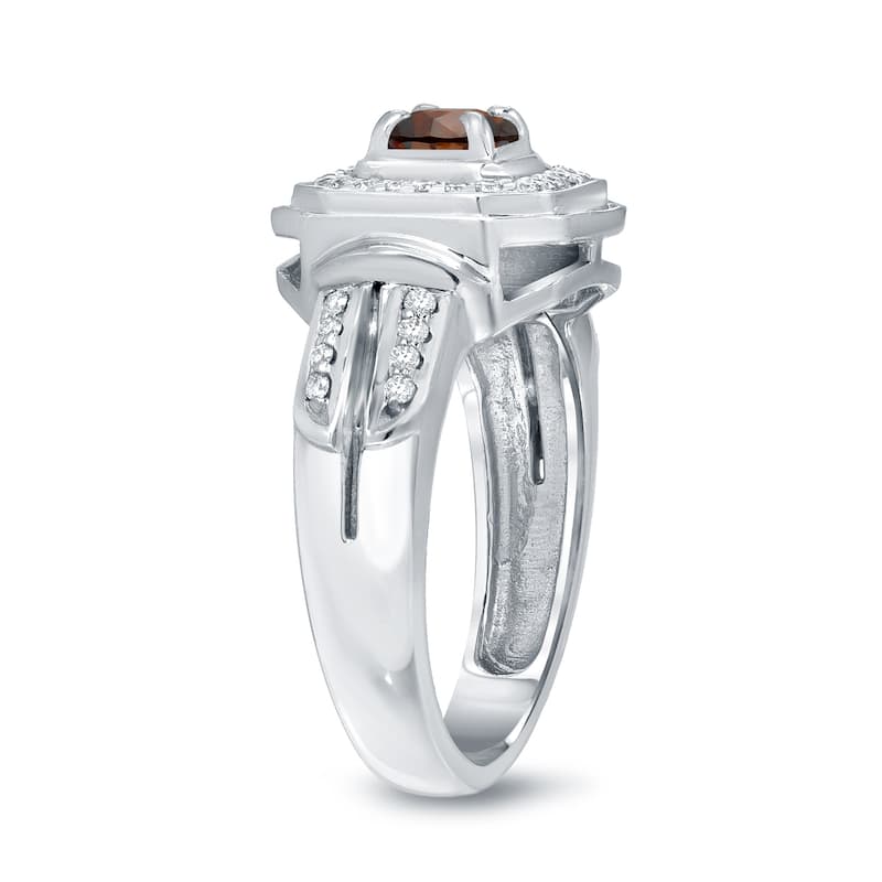 14k Gold Round 2/5ct TDW Brown Diamond Engagement Ring (H-I, I1-I2)