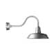 22" Oldage LED Barn Light with Contemporary Arm in Galvanized Silver