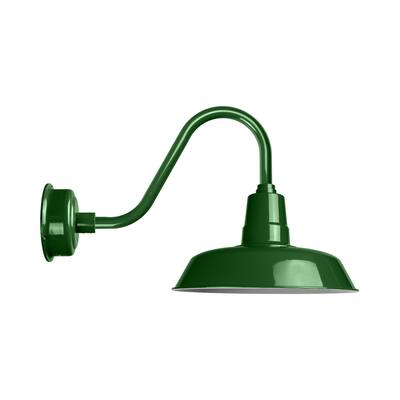 22" Oldage LED Barn Light with Rustic Arm in Vintage Green