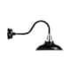 12" Peony LED Barn Light with Contemporary Arm in Black